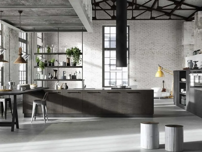Cucina Moderna con isola I-Naturali Trama di Ar-Tre