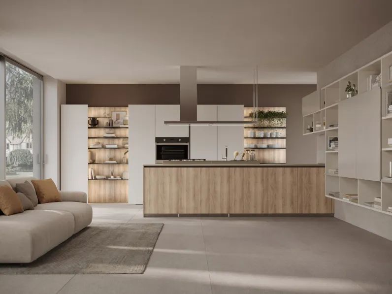 Cucina Moderna con penisola Immagina 07 di Lube