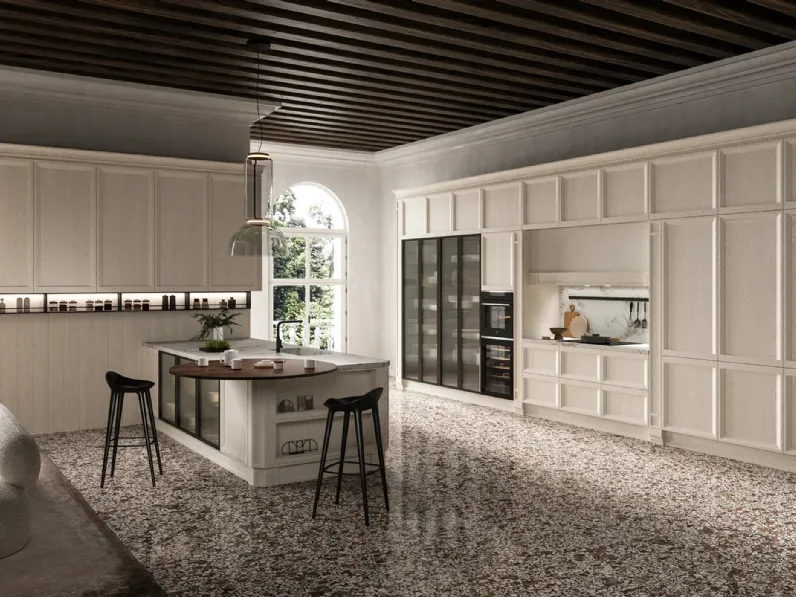 Cucina Moderna con penisola Impero Elite 01 di Astra