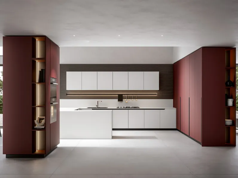 Cucina Moderna Infinity con penisola di Home Cucine