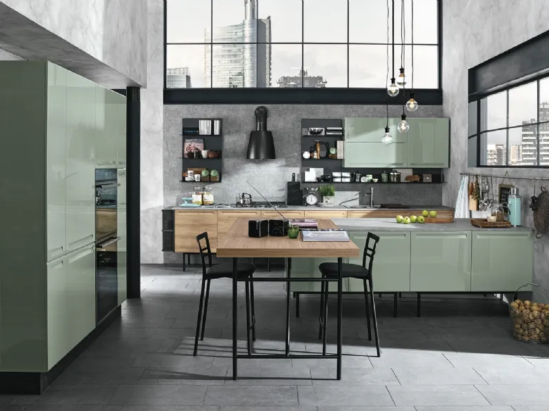 Cucina Moderna con penisola Isla 02 di Colombini Kitchen