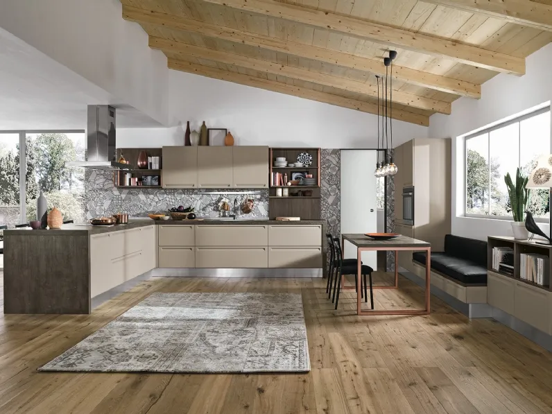 Cucina Moderna con penisola Isla 04 di Colombini Kitchen