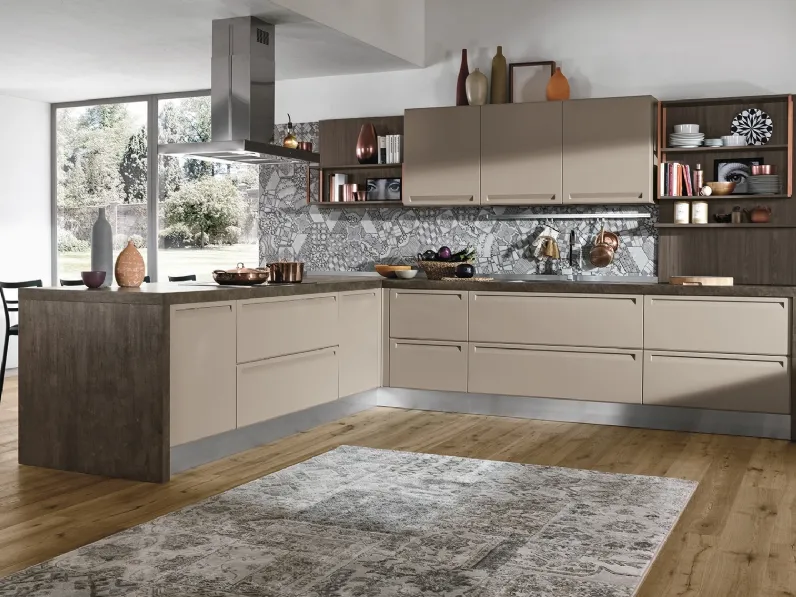 Cucina Moderna con penisola Isla 04 di Colombini Kitchen