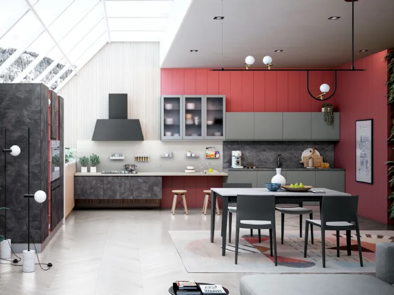 Cucina Moderna Jey Feel ad angolo di Creo