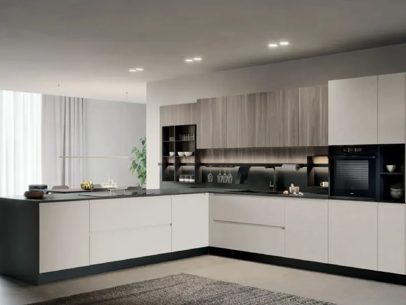 Cucina Moderna con penisola Joy 03 di Forma Cucine