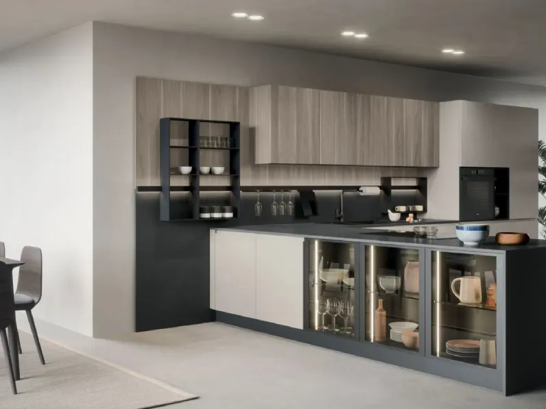 Cucina Moderna con penisola Joy 03 di Forma Cucine