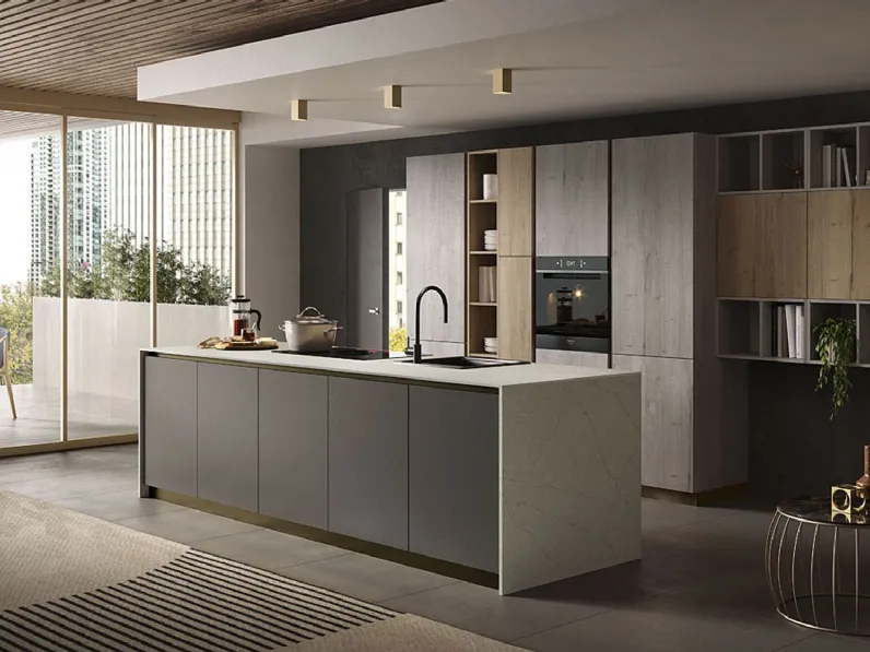 Cucina Moderna con isola Just24 01 di Essebi