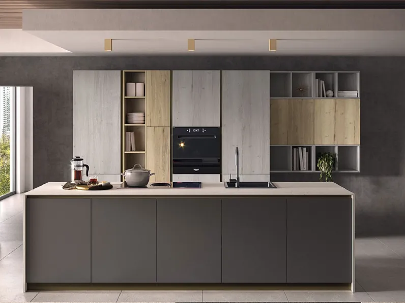 Cucina Moderna con isola Just24 01 di Essebi