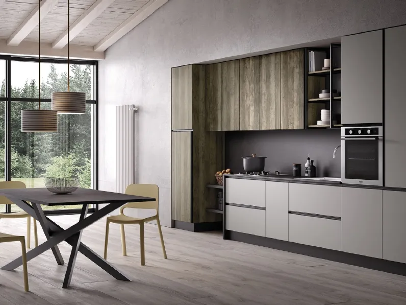 Cucina Moderna lineare Just24 04 di Essebi