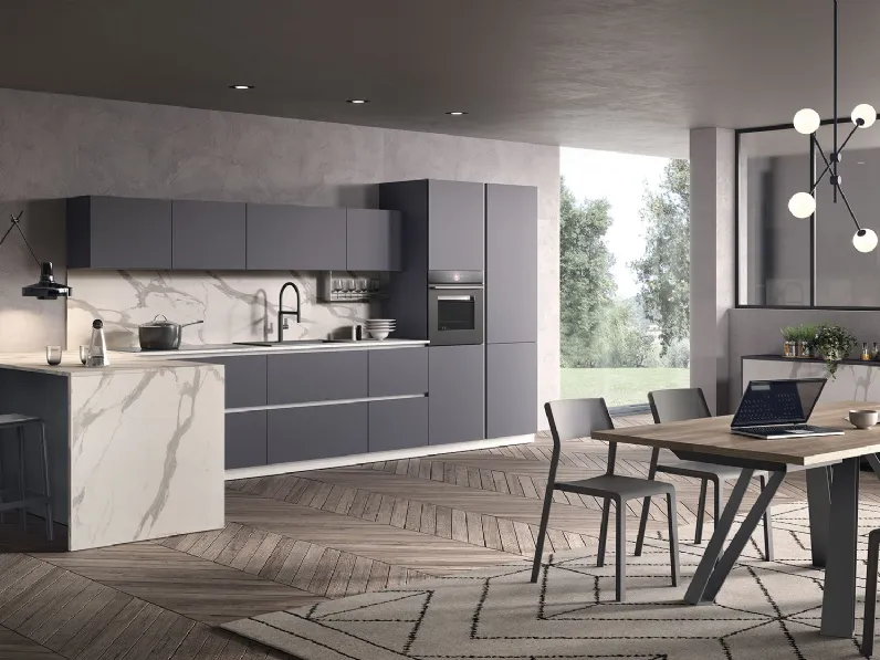 Cucina Moderna con penisola Just24 05 di Essebi