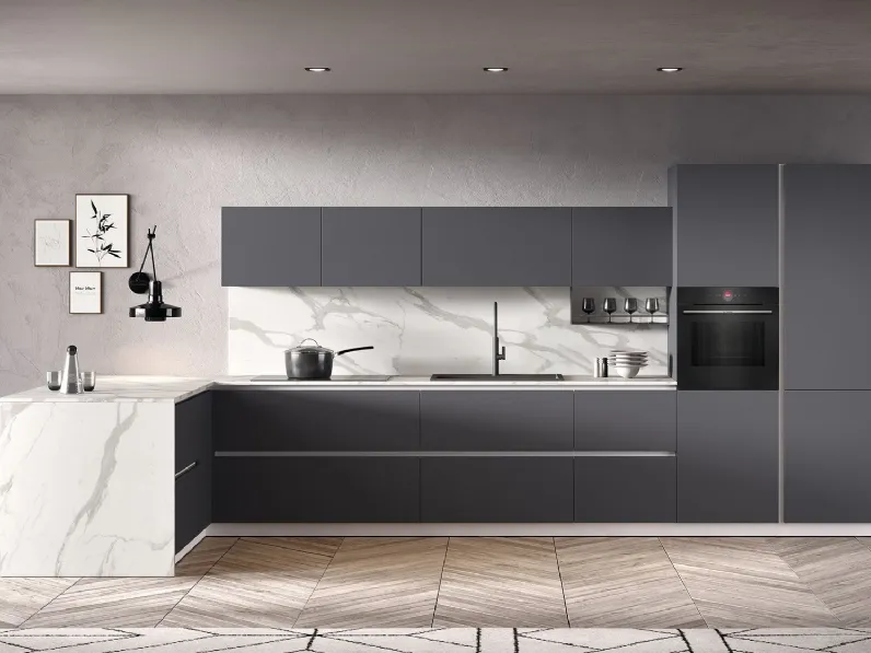 Cucina Moderna con penisola Just24 05 di Essebi