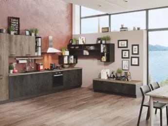 Kira 07 Cemento Ardesia e Legno Naturale