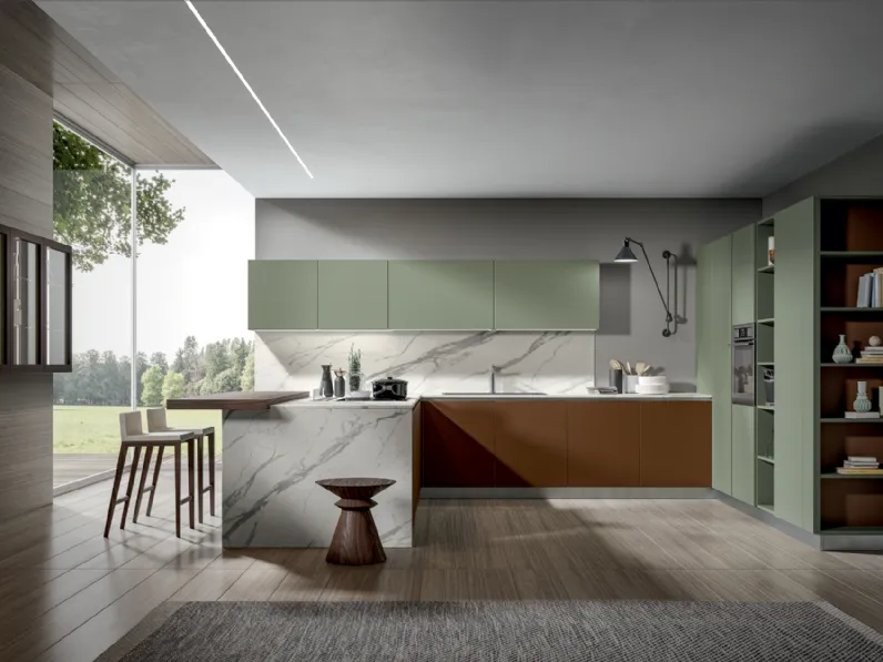 Cucina Moderna Klee con penisola di Home Cucine