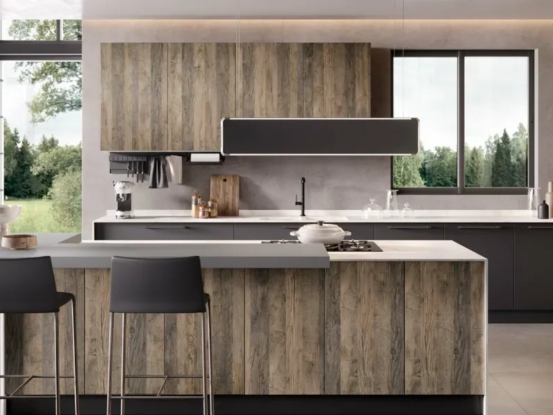 Cucina Moderna Korinna Rovere vintage di Evo Cucine