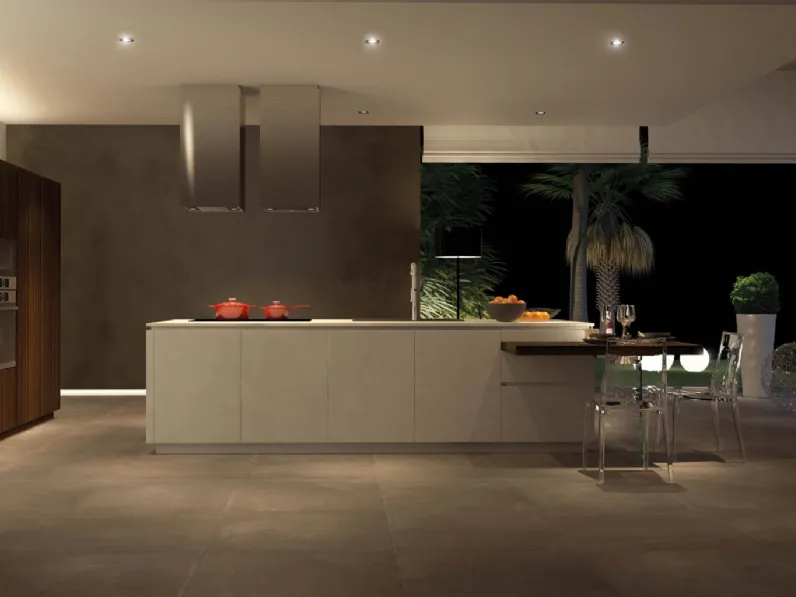 Cucina Moderna Sistematica con isola 01 Lamina di La Casa Moderna