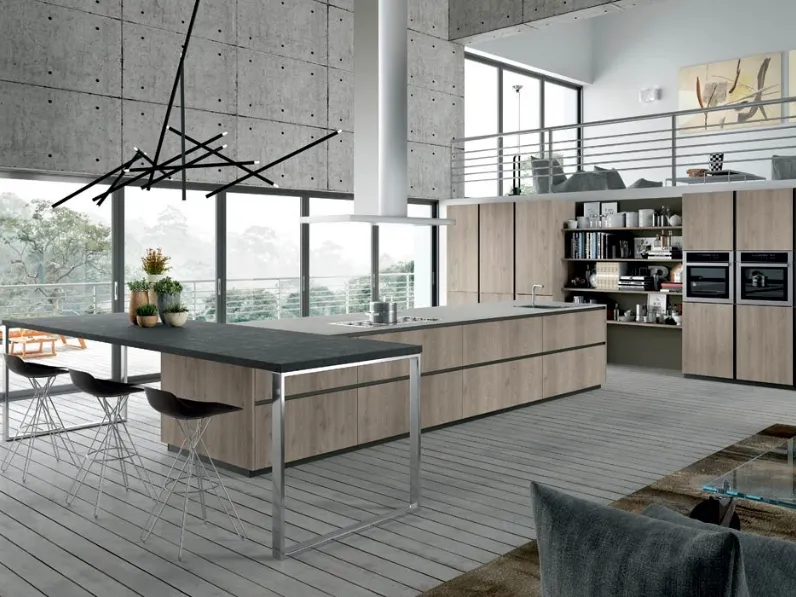 Cucina Moderna con isola Lab 3 di Cucinesse