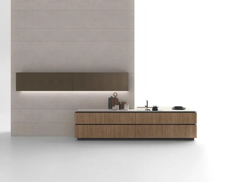 Cucina Moderna con penisola Logica 01 di Valdesign