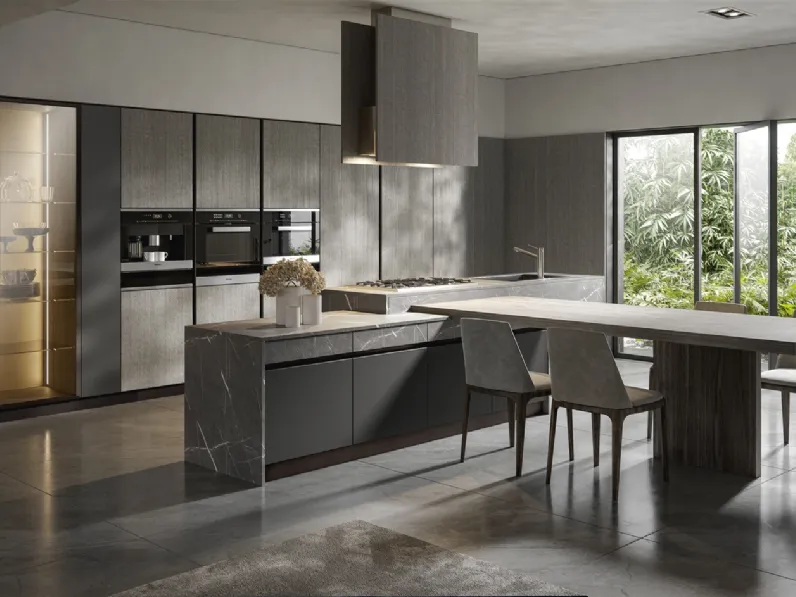 Cucina Moderna Logos con isola di Home Cucine