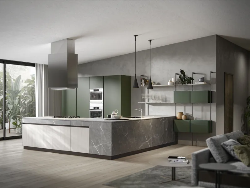 Cucina Moderna Logos con penisola di Home Cucine