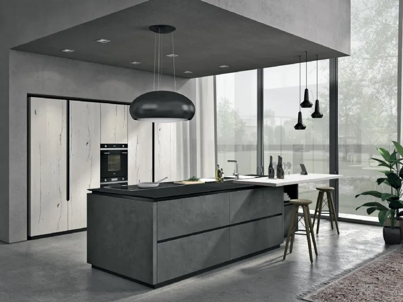 Cucina Moderna con isola Oltre 05 di Lube