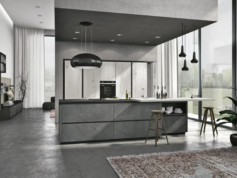 Cucina Moderna con isola Oltre 05 di Lube