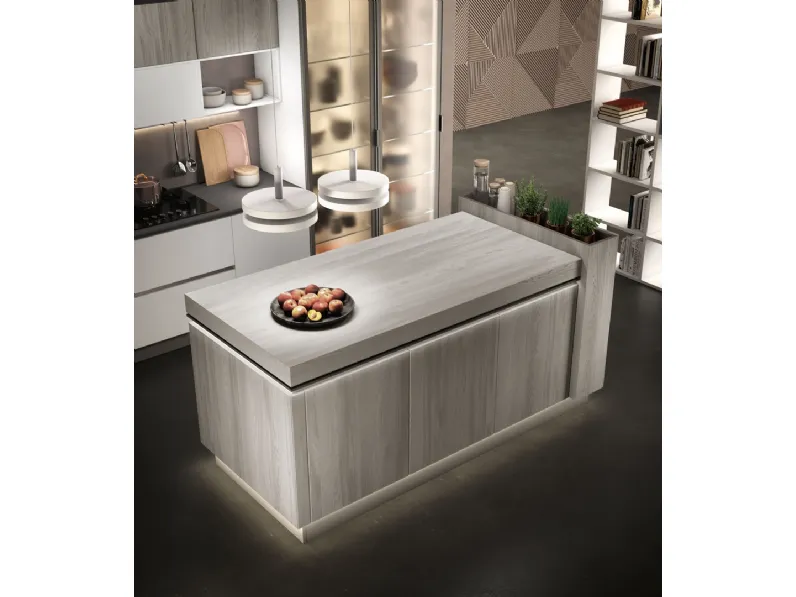 Cucina Moderna con isola Unica 13 di Lube