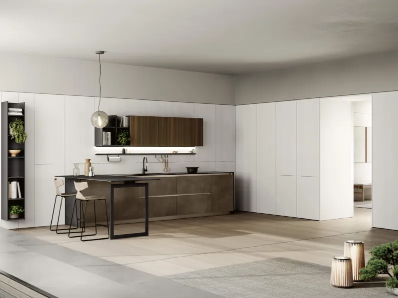 Cucina Moderna con penisola Lungomare 05 di Colombini Kitchen