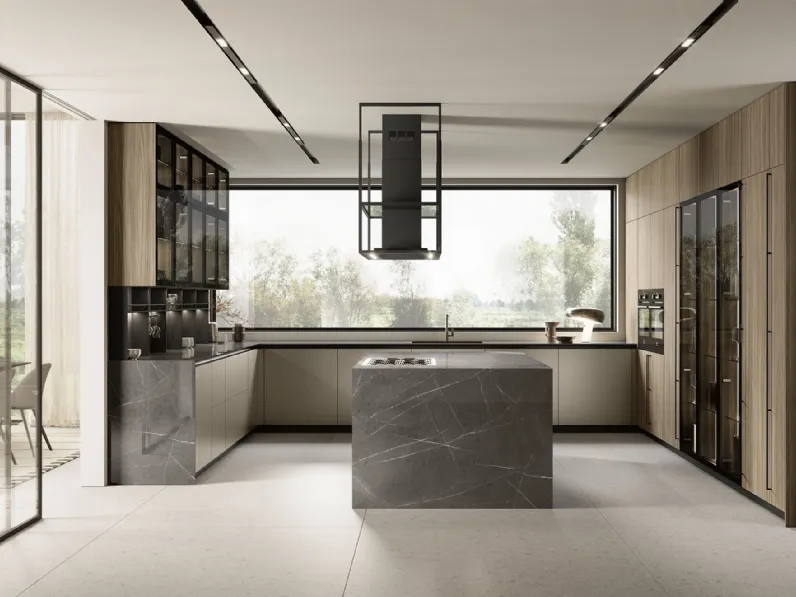 Cucina Moderna con isola Lungomare Plus 07 di Colombini Kitchen