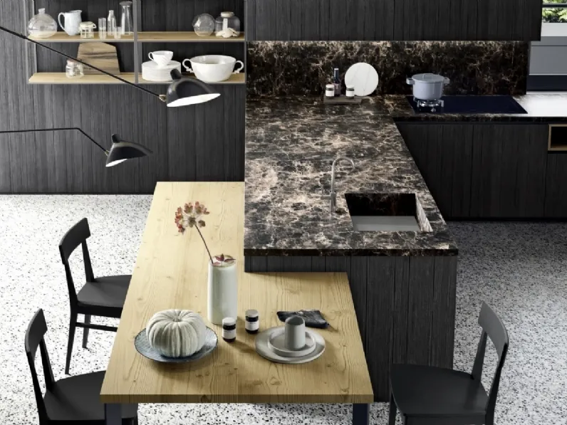 Cucina Moderna con penisola M05 Maestrale di Scandola