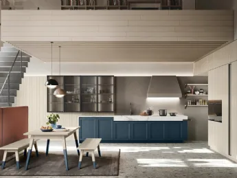 La cucina ad angolo M06 Maestrale di Scandola unisce design moderno e funzionalità d'angolo per mass