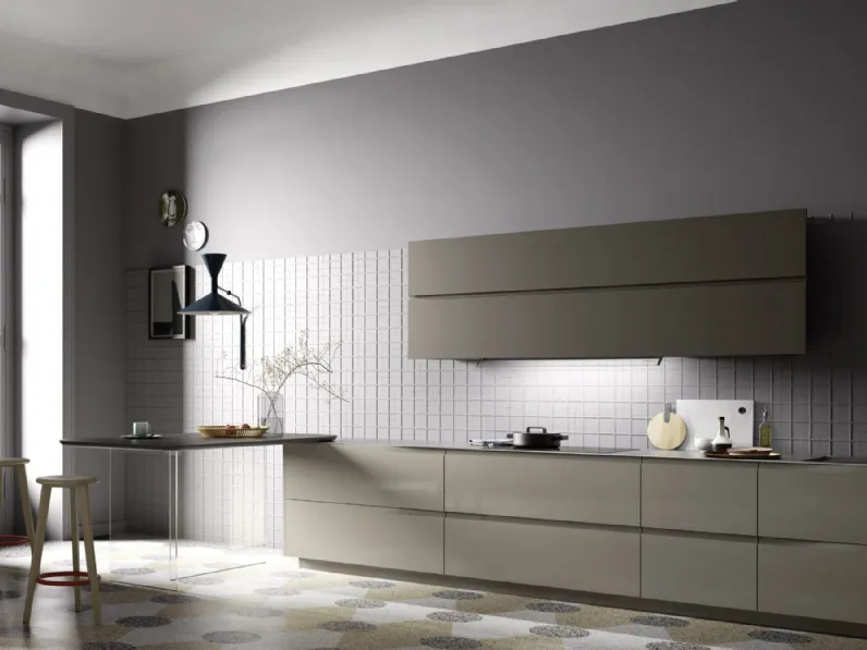 Cucina Moderna con penisola M6 Vela Visone di Meson's Cucine