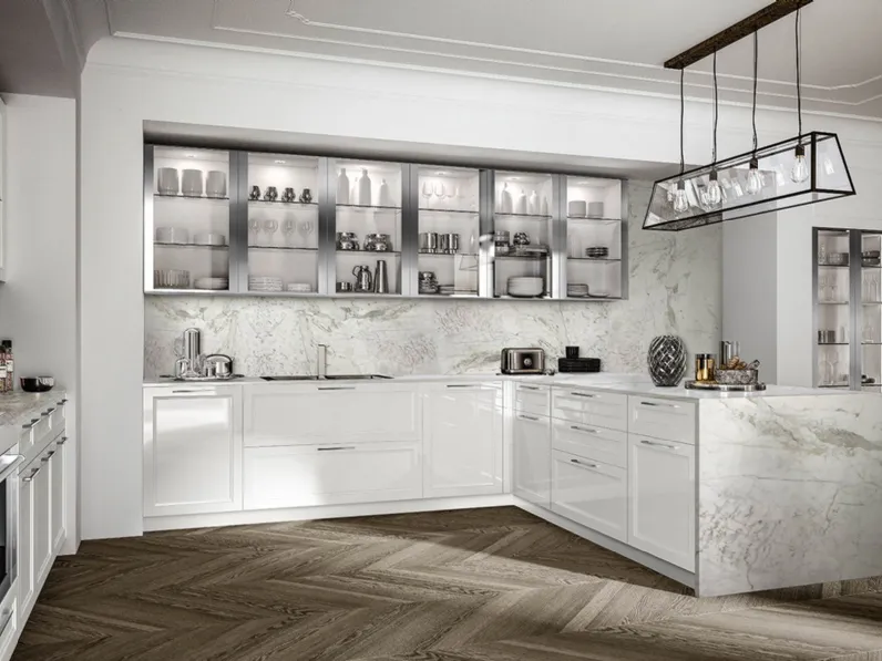 Cucina Moderna Marilyn con penisola di Composit