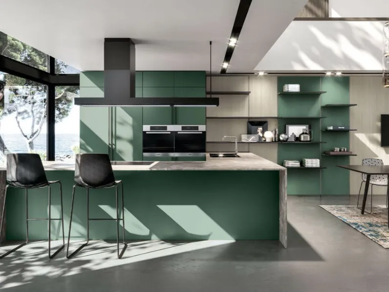 Cucina Moderna con penisola Maryland 07 di Spagnol Cucine