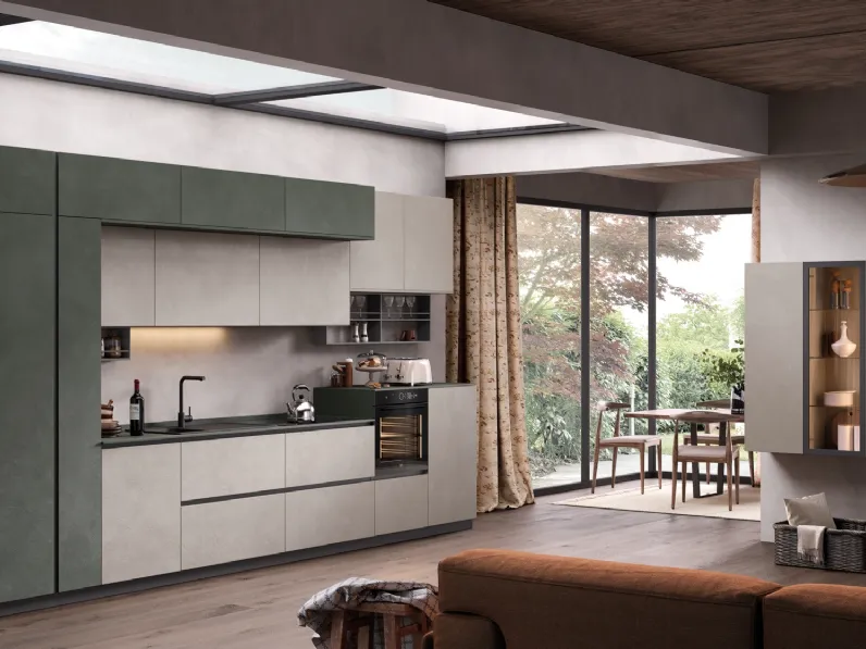 Cucina lineare Moderna Materia 01 di Essebi