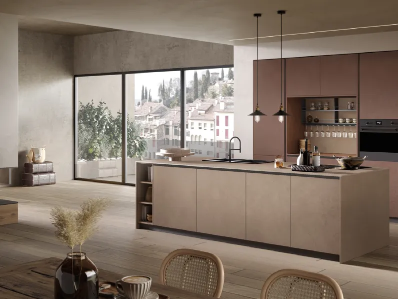 Cucina Moderna con isola Materia 04 di Essebi