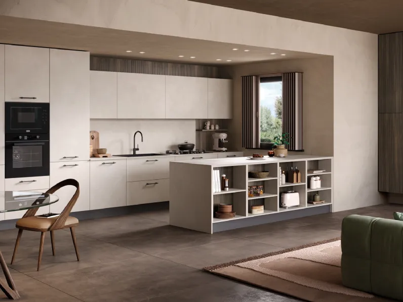 Cucina Moderna con penisola Materia 05 di Essebi