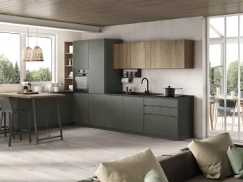 La Cucina Moderna con penisola Materia 06 di Essebi è un capolavoro di design contemporaneo.