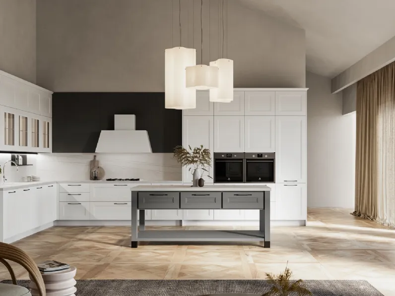 Cucina Moderna angolare Meg in polimerico di Arredo3