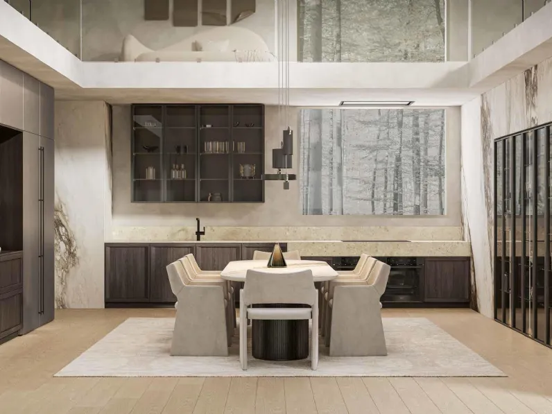 Cucina Moderna ad angolo Megan Luxury di Arrex