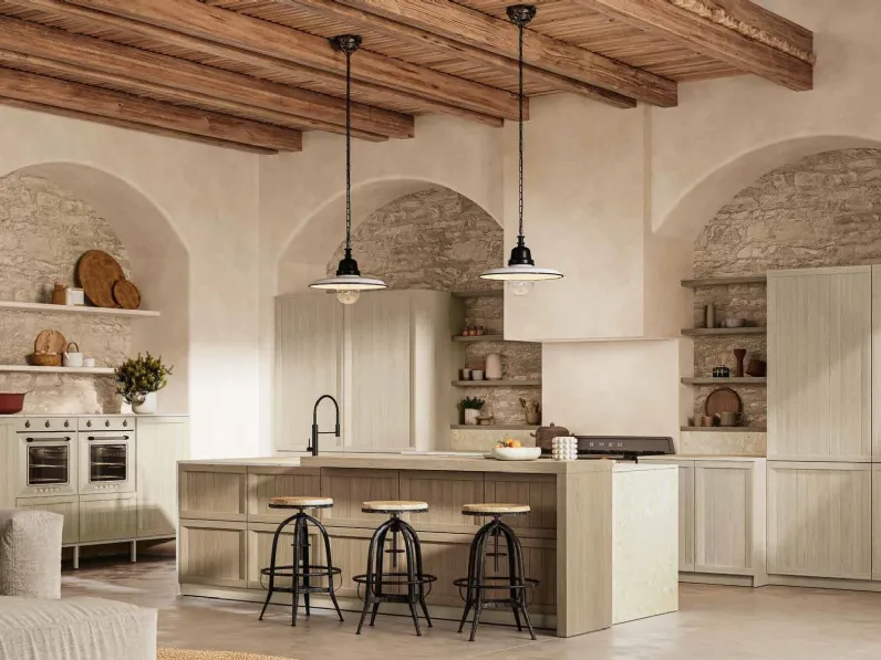 Cucina Moderna con isola Megan Mediterraneo di Arrex