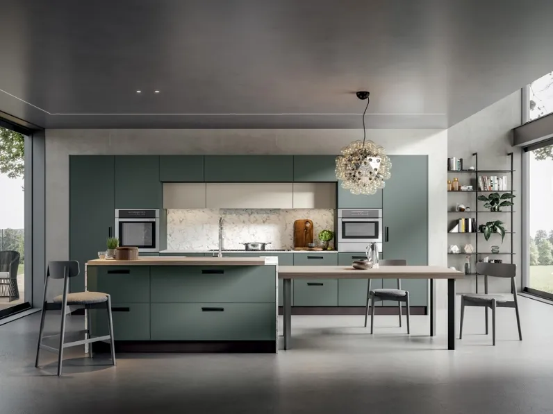 Cucina Moderna Mela con isola di Home Cucine