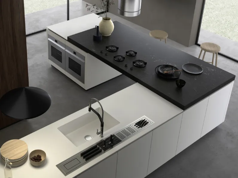 Cucina Moderna M2 Goccia Bianco di Meson's Cucine