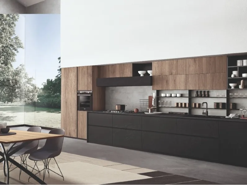 Cucina Moderna lineare Mix 3 di Cucinesse