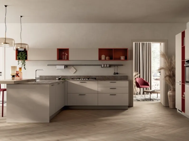 Cucina Moderna con penisola Moda 07 di Scavolini