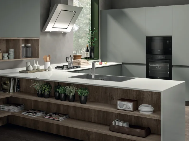 Cucina Moderna con penisola Nadir di Essebi