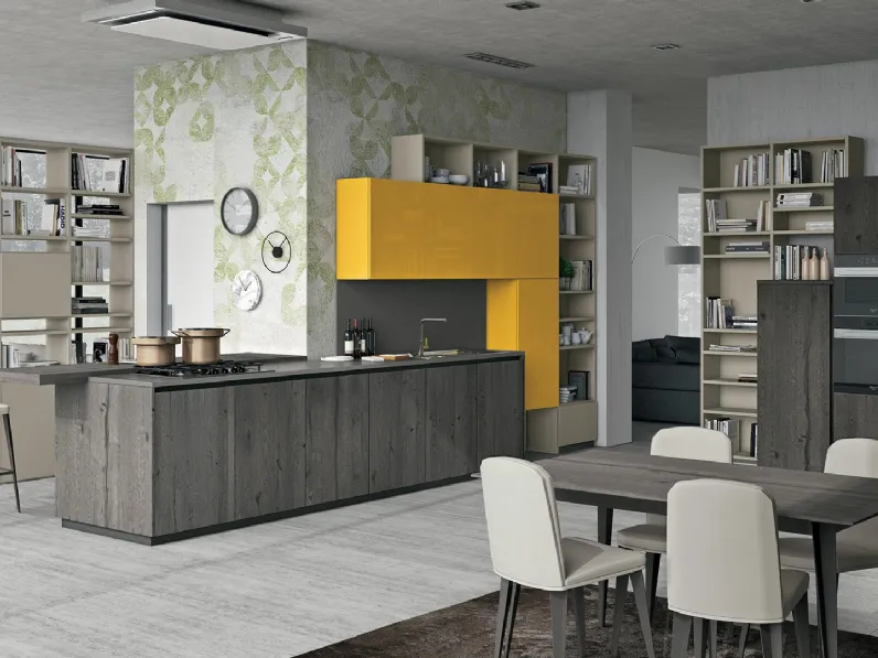 Cucina Moderna con penisola Oltre 04 di Lube