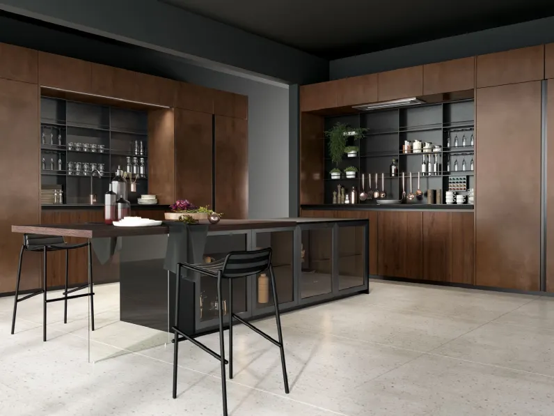 Cucina Moderna con isola Oltre Design 04 di Lube