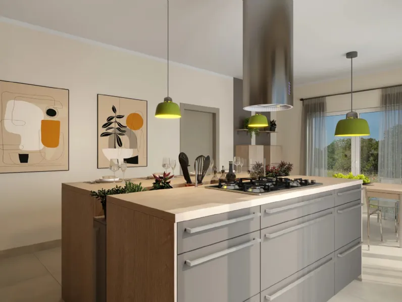 Cucina Moderna con isola Porto Bergamo di Life Cucine