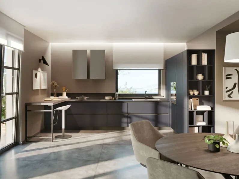 Cucina Moderna angolare con penisola Pratica 05 Tag di La Casa Moderna