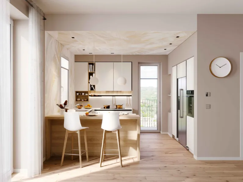 Cucina Moderna con penisola Pratica 2406 La Casa Moderna